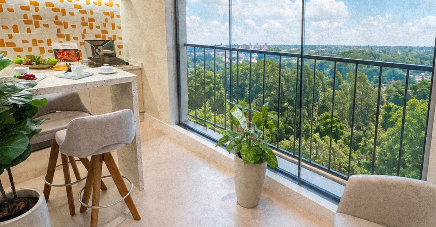 Terraço gourmet com vista para a mata